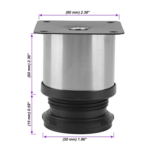 JOIKIT 12 PCS Adjustable Furniture Legs, 50 x 60mm Stainless Steel Sofa Feet with Mounting Screw - Image 2