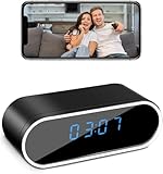 pokurui Caméra Espion WiFi, 5G Mini Camera Cachée sans Fil, Micro Camera Espion 150° Réveil,1080P HD Distance a Discrete Détection de Mouvement/Vision Nocturne Caméra de Surveillance