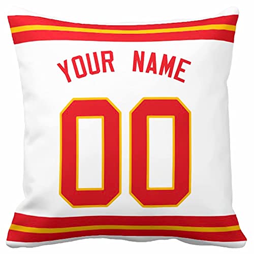 Image of ANTKING Throw Pillow 2 Pack with Custom Name and Number Personalized Gift for Men Women Boys