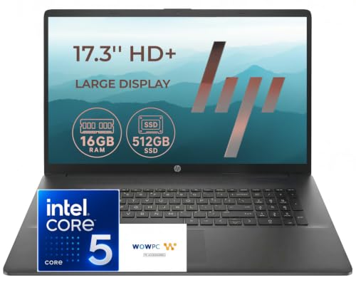 HP 17.3�C���` �r�W�l�X�m�[�g�p�\�R�� 2026�N�� Intel Core 5 120U (�ő�5.0GHz) 16GB RAM 512GB PCLe SSD ���� �v���C�o�V�[�V���b�^�[�J���� Windows 11