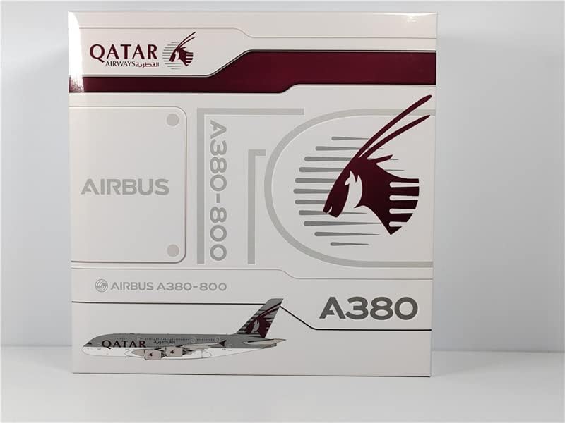 Miniatura 8 de JC Wings Qatar Airways para Airbus A380 A7-APJ 1400 DIECAST modelo de avión preconstruido