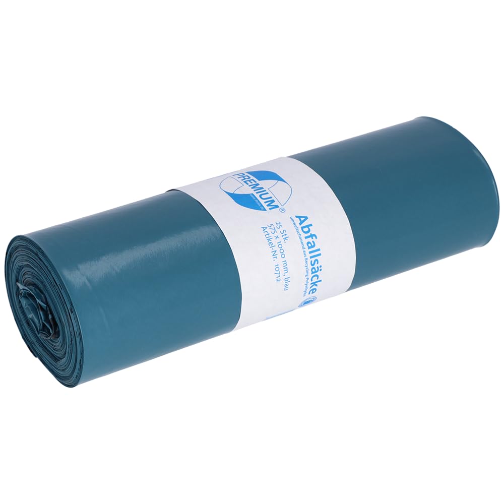 Deiss Premium Bin Bags, 60 µm, 70 Litres, Blue