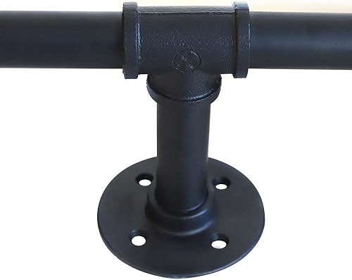 Miniatura 9 de YIYIBYUS Estante flotante de madera y tubo de hierro rústico industrial de 6 niveles, estante de escalera multiusos para artículos decorativos, sala