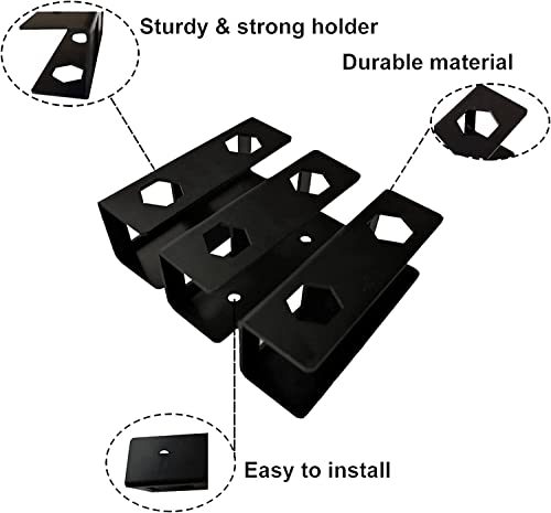 Goorder Soporte para Portátil Bajo Escritorio, Soporte de Estante Organizador Universal para Bajo Escritorio para Portátil, Teclado, Caja de Cable, Conmutador de Red (3 Piezas, Negro)