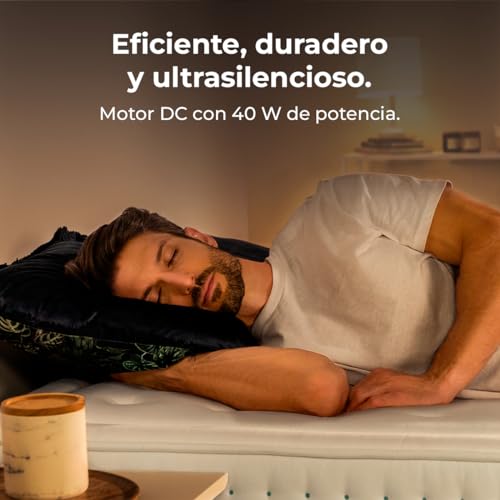 Miniatura 3 de Cecotec Ventilador De Techo Con Luz Y Mando A Distancia De 52 Energysilence Aero 5230 Whitewood. Motor Dc 40w, 3 Aspas, Luz Led, Altura Ajustable, Temporizador, 6 Velocidades, Modo Winter Summer