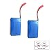 Produktbild YUNIQUE DEUTSCHLAND 2 STUCK Blau 3,7V 730 mAh Akku Lipo Ersatzbatterie für Wltoys V636 V686 V686G V686K JJRC V686 RC Quadcopter