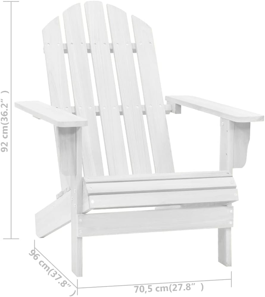 Garden Chair White Hardwood Outdoor Seating