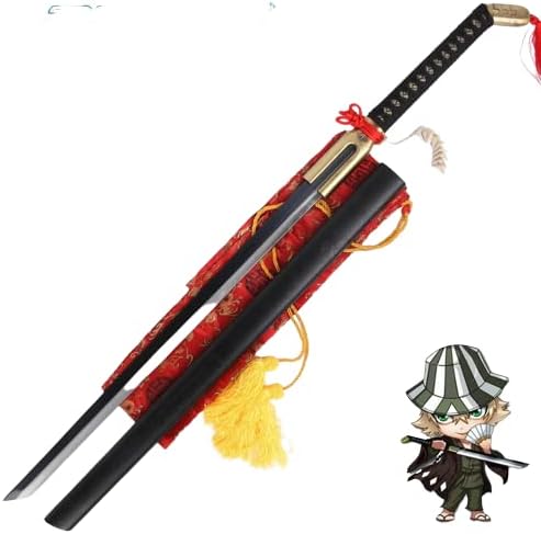 MingshaoAnime Ichigo Kenpachi Histugaya Byakuya Urahara Carbon Steel Real Blade Samurai Sword Katana Cosplay Costume LARP Replica
