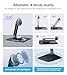 JUNEBOX Adjustable Magnetic Stand Holder for 10-18.5 Inch Small Portable Monitor Tablet, Aluminum Alloy Foldable Arm Swivel Desk POS Stand Mount for iPad Air Mini Pro 12.9 13, Samsung Galaxy Tabs