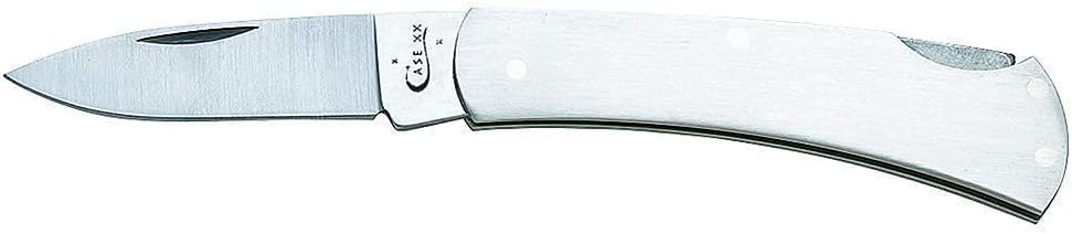 Case WR XX Pocket Knife Brushed Stainless Executive Lockback Item #004 - (M1059L SS) - Length Closed: 3 1/8 Inches