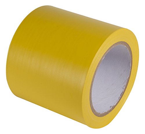 INCOM Manufacturing: PVC Vinyl Safety Aisle/Pipe Marking Conformable Durable Color Coding Abrasion Resistant Tape, 4 inch x 180 ft., Safety Yellow - Ideal for Walls, Floors, Equipment
