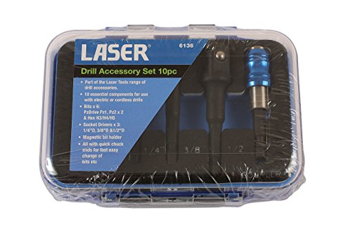Laser 6136 Drill Accessory Set 10pc pour perçage précis