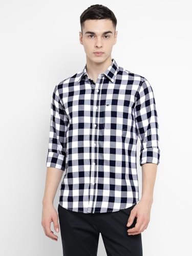 Image of Allen Cooper Checks Shirts for Men - 100% Cotton Comfort Fit Casual and Formal Shirt - Breathable, Soft, Classic Style (Multiple Colors)