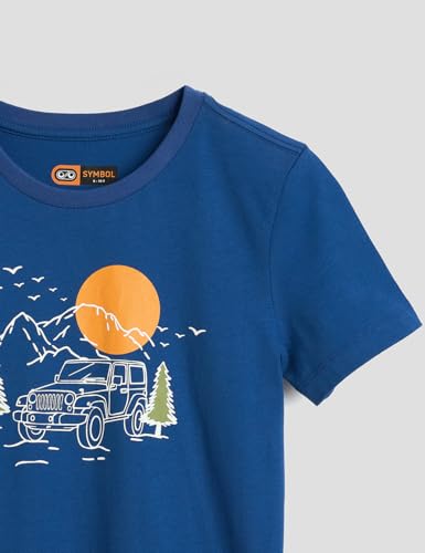 Image of Amazon Brand - Symbol Boys 100% Cotton Graphic Printed Half Sleeves T-Shirt | Age 6-14 Years