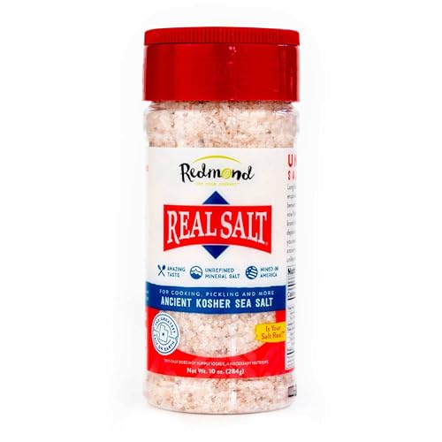 Redmond Real Sea Salt - Natural Unrefined Organic Gluten Free Kosher, 10 Ounce Shaker