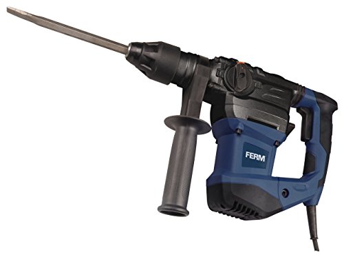 FERM Bohrhammer 1500W - Seiten-Handgriff - Bohren, Hammerbohren und Meißeln - Inkl. 3x SDS Plus Bohrköpfen und 2x SDS Plus Werkzeugköpfen – Bild 3