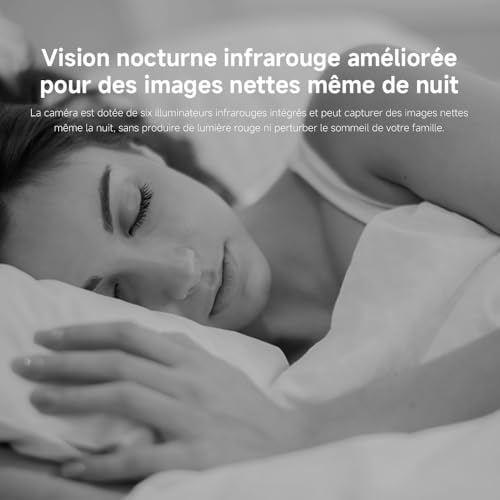 XIAOMI Smart Camera C301 | Qualité 2K Super HD (3MP) | PTZ 360° & Vision Nocturne Couleur | Détection Humaine IA & Audio Bidirectionnel