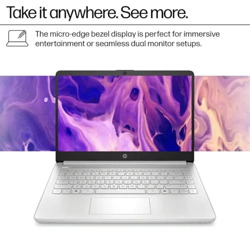HP 14" Student Laptop, Intel N150 Quad-Core Processor(Up to 3.6GHz), 8GB RAM, 256GB Storage(128GB UFC+128GB SD Card), Microsoft Office 365 Included, Wi-Fi 6, Win 11 S, Natural Silver, EAT Accessories by HP - Image 8