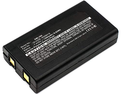 subtel 1x Battery for Printer Compatible with Dymo XTL 300, LabelManager 500TS, LabelManager Wireless PnP, 1814308 - (1300mAh, 7.4V)