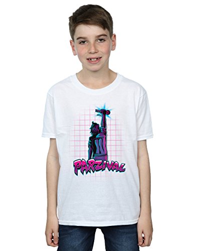 Absolute Cult Ready Player One Boys Parzival Key T-Shirt White 9-11 Years