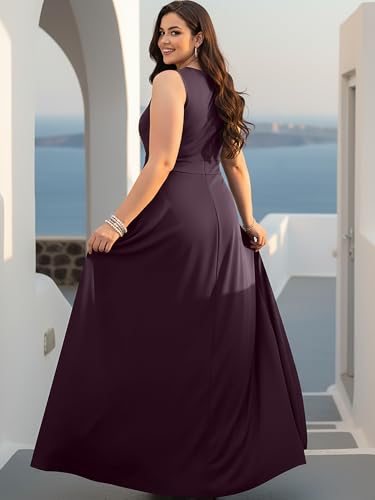 Image of KOH KOH Womens Sleeveless Flattering Dressy Long Pant Cape Elegant Jumpsuit