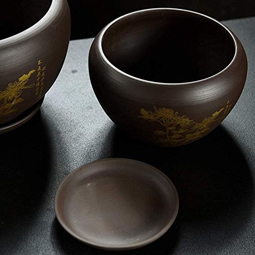Grand pot de fleur de sable violet et sa coupelle de drainage