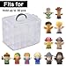 Xuerdon Case Compatible with Fisher-Price for Little People Collector Figures, Toy Storage Organizer Holder for Disney Frozen for Elsa & Friends/for Office Figure/for Golden Characters (Box Only)