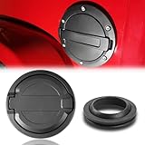 Mupera Aluminum Gas Cap Fuel Filler Door Cover for 2018-2023 2024 Jeep Wrangler JL...