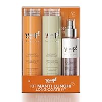 YUUP! - Pflege-Set für langes Fell | Shampoo Langhaar, Entwirr-Balsam & Entwirr-Spray glänzend – Hunde mit langem oder dichtem Fell. Auch für Katzen geeignet