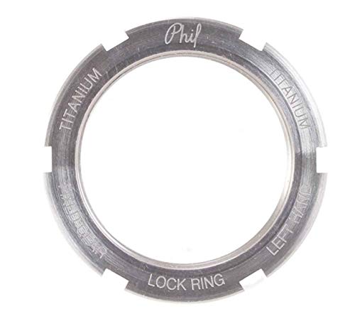 Phil Wood Stainless Track Lockring, 133.5mm X 24Tpi Left-H - SIL - AAVLR0
