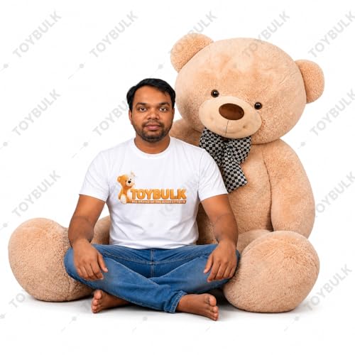 Image of 5 Feet Camel Teddy Bear 63 Inches | Giant Soft Plush Teddy Bear for Girls, Boys & Loved Ones | Imported Premium Fabric Stuffed Toy for Birthday, Anniversary & Surprise Gift | Camel Color
