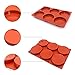 6-Cavity Large Cake Molds Silicone Round Disc Resin Coaster Mold Non-Stick Baking Molds, Mousse Cake Pan, French Dessert, Candy, Soap (Red)