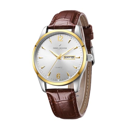 Image of Daniel Hechter Paris Analog Quartz Watch for Men with Sunray Round Dial, Leather Strap, Day & Date Display & Water Resistant
