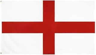 Stormflag St George Cross Flag 3x5ft - England Flags UV Fade Resistant 90cmx150cm Polyester 90g/m2 with Two Eyelets and Double Stitched