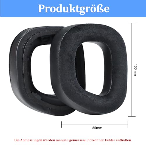 umvowuxa Wymienne nauszniki kompatybilne ze słuchawkami Corsair HS80, Fleece (czarny)