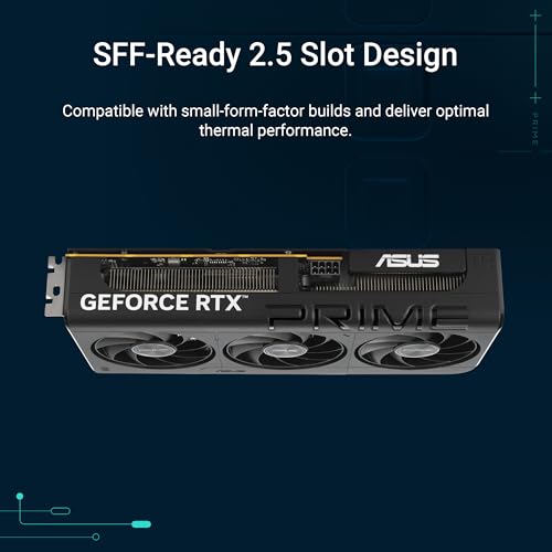 Image of ASUS SFF-Ready Prime NVIDIA GeForce RTX 5050 8GB GDDR6 OC Edition Graphics Card (PCIe 5.0, 8GB GDDR6, HDMI /DP 2.1, 2.5-Slot, Axial-tech Fans, Dual BIOS), 3 Year Warranty