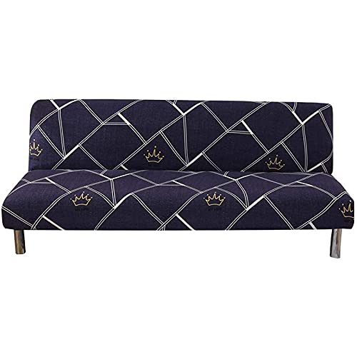 HUIJU Sofa Protector for Futon Armless 3/2 Seater Flowers Elastic Sofa Bed Click Clac Relax Protector for Sofa Cats Dogs Sofa Cover Without Armrests Sofa Cover