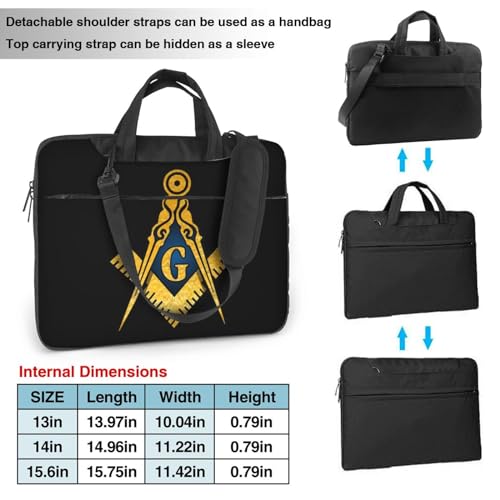 Freemason 3d Pattern Laptop Bag Shoulder Bag Computer Notebook Briefcase Messenger Bag2