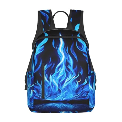 Sac à dos léger imprimé flamme indigo pour soulager votre dos au quotidien
