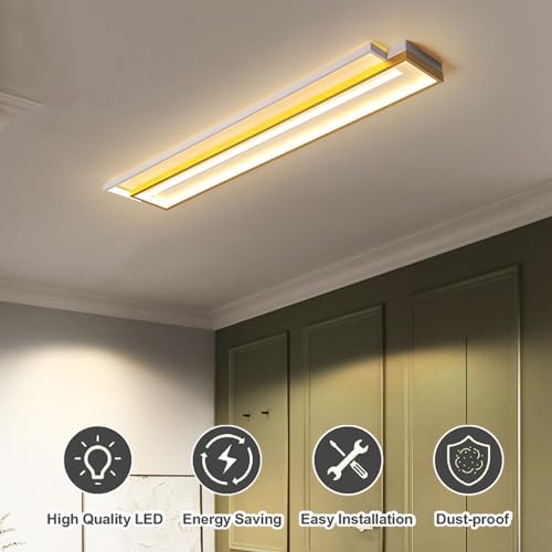 Plafonnier LED moderne économe en énergie avec diffuseur acrylique mince - 3