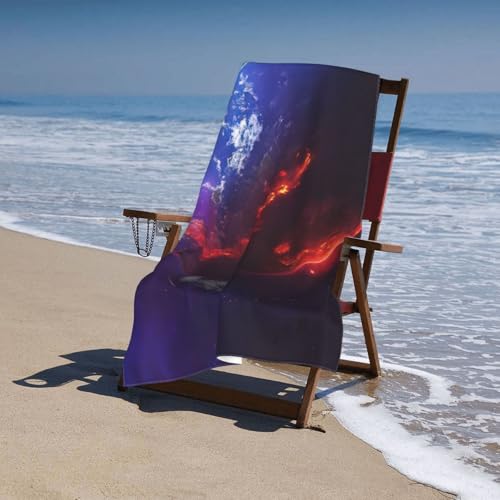 Drap de douche microfibre ultra douce impression 3D Galaxie - 6
