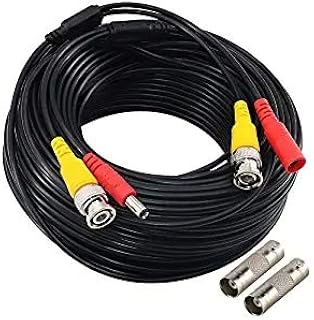 Yeung Qee 10m BNC video power cable security camera Cable with 2 Female Connetors for All HD CCTV DVR Surveillance System (10m)