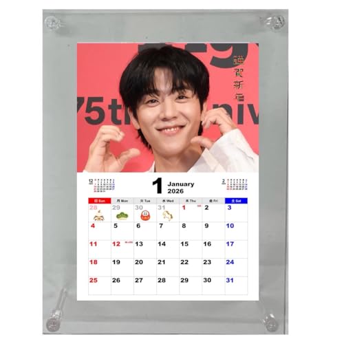 チェジョンヒョプ 2026 フォトフレーム付き 卓上 カレンダー 韓流 グッズ fx304-0のサムネイル