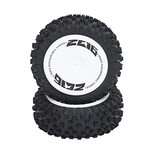 Neumáticos Delanteros para Coche RC, 2PCS Caucho Plástico Fácil De Instalar Neumáticos Antidesgaste Piezas De Vehículos para Wltoys 1 12 Coche 124007 - imagen 4