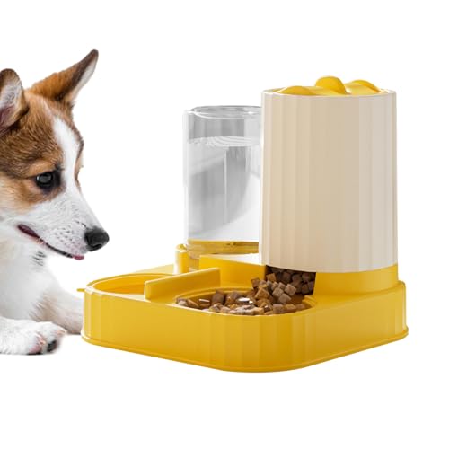 Comedero automático para gatos | 2 en 1 Tazón de suministros para mascotas - Comedero automático para gatos y perros con bandeja de agua,Para cachorro gatito razas pequeñas y medianas dentro del