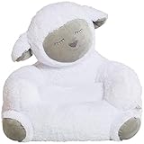 Trend Lab Children's Plush Character Chair, Lamb/White
