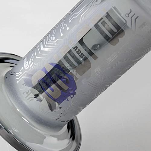 Glasbong Perkolatorbong aus Glas PCB sandgestrahlt Wasserpfeife 148 mm/Ø 65/51mm / Normschliff: NS 14 (14,5mm… – Bild 4