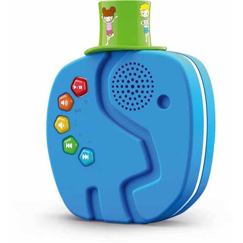 TechniSat TECHNIFANT - Audioplayer und Bluetooth-Lautsprecher für Kinder (inkl. Nachtlicht, mit MP3 bespielbarem Hütchen und leistungsstarkem Akku)