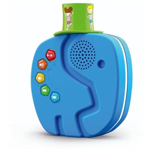 TechniSat TECHNIFANT - Audioplayer und Bluetooth-Lautsprecher für Kinder (inkl. Nachtlicht, mit MP3 bespielbarem Hütchen und leistungsstarkem Akku)