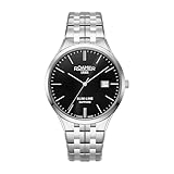 5 ATM Roamer - Date watch Slim-Line Classic - Quartz movimento dell\'orologio - Larghezza della cassa: 40 mm - Acciaio inossidabile - Black - 5 ATM